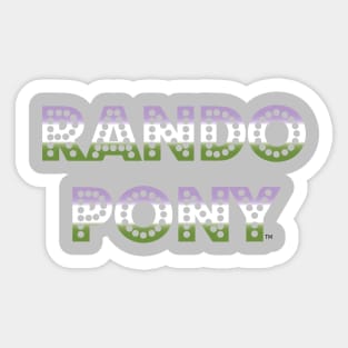 RandoPonyTM Marquee Genderqueer Gradient Sticker